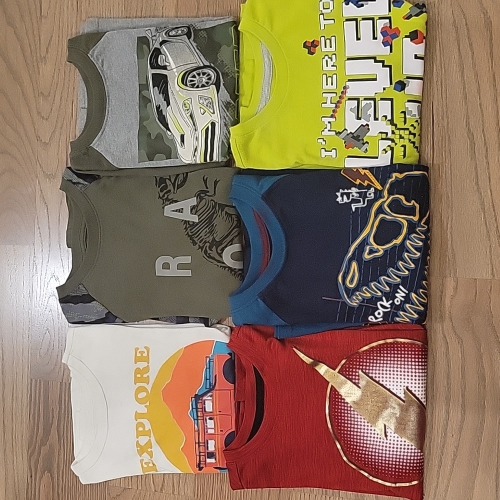 6 pack Boys long sleeve shirts